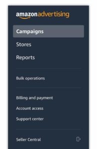 amazon-advertising-console-menu