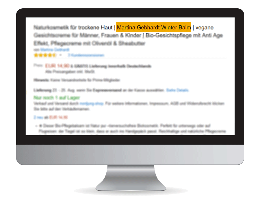 Amazon SEO Produkttitel optimieren - Marke