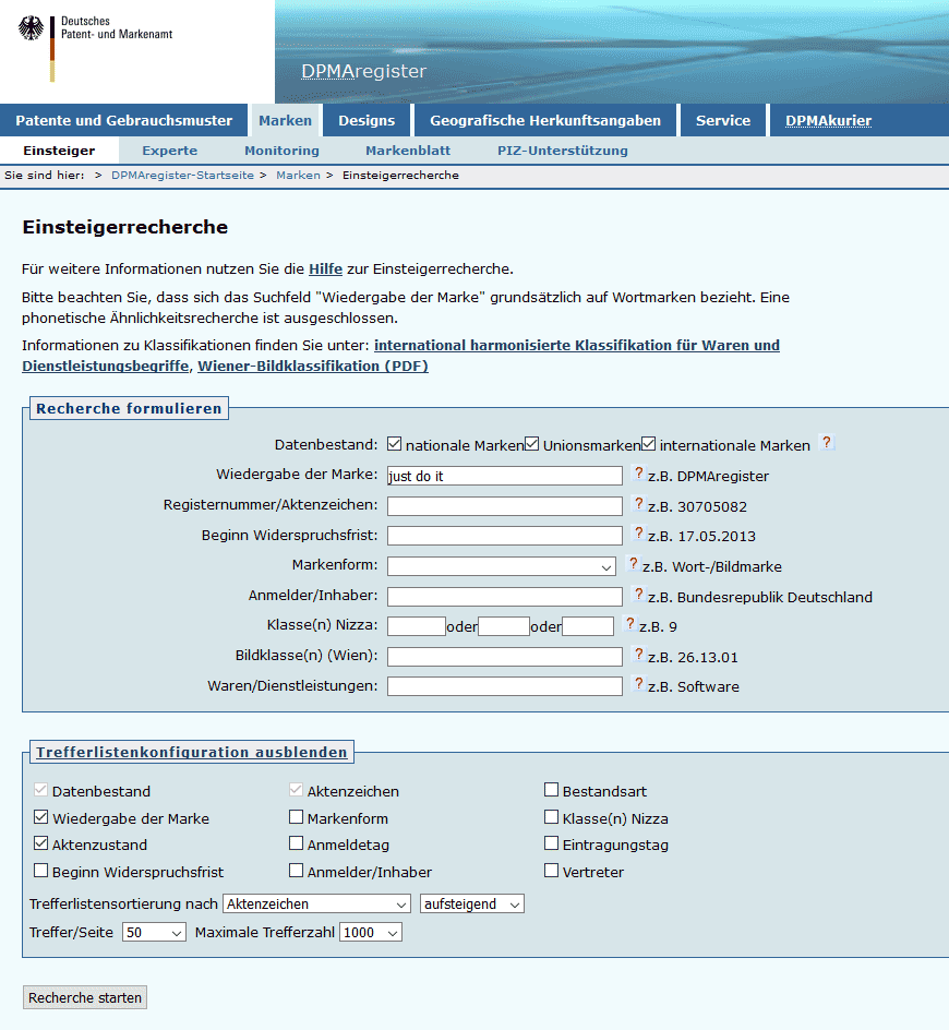 dpma-markenrecherche-schritt-1