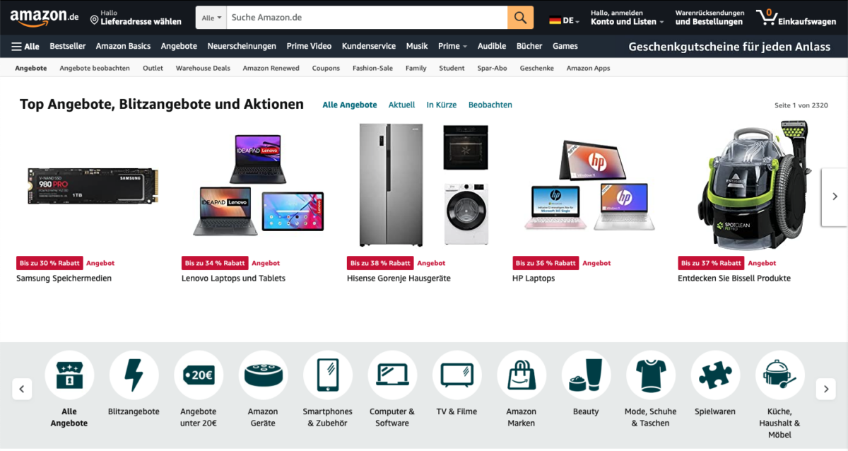 amazon abverkauf