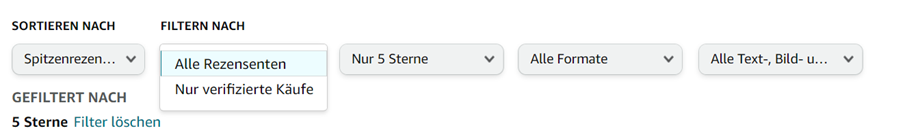 Amazon-Rezensionen-filtern