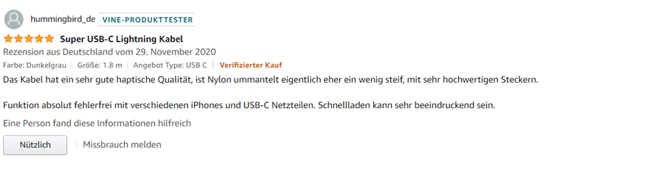 Amazon-Vine-Rezension