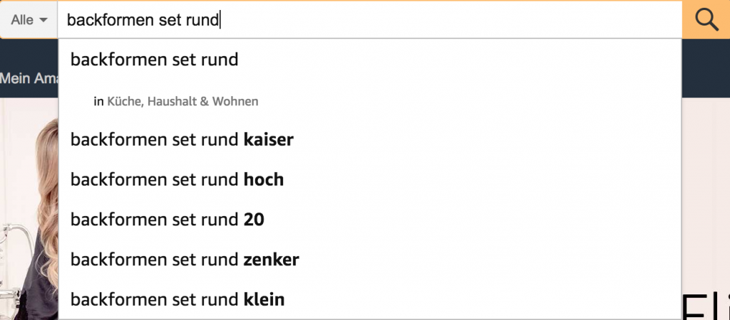 Auswahl von Longtail Keywords bei Amazon