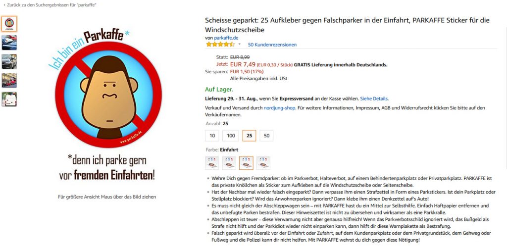 amazon-bulletpoints aufbau