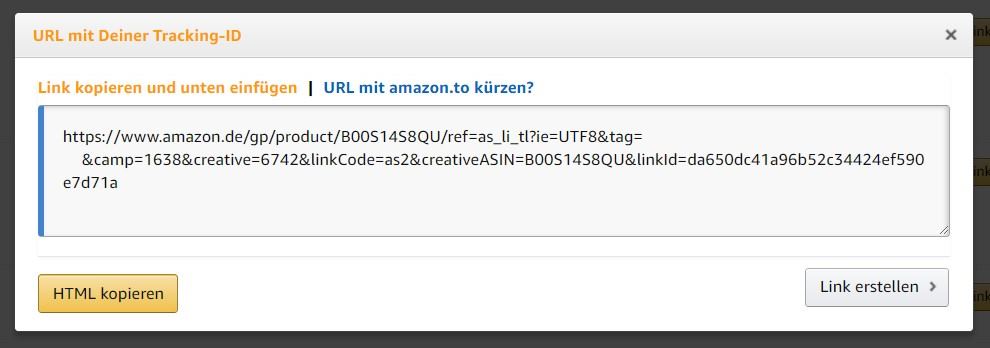 amazon partnernet produktlinks suchergebnisse individualisieren 1