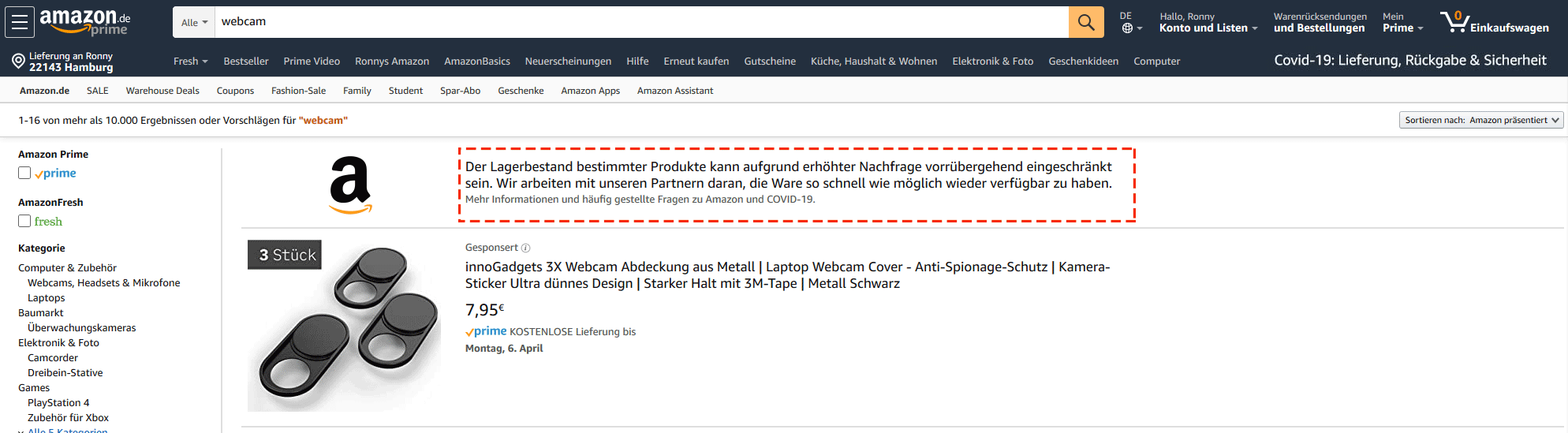 amazon-serp-meldung-lagerbestand-eingeschraenkt-corona-covid19