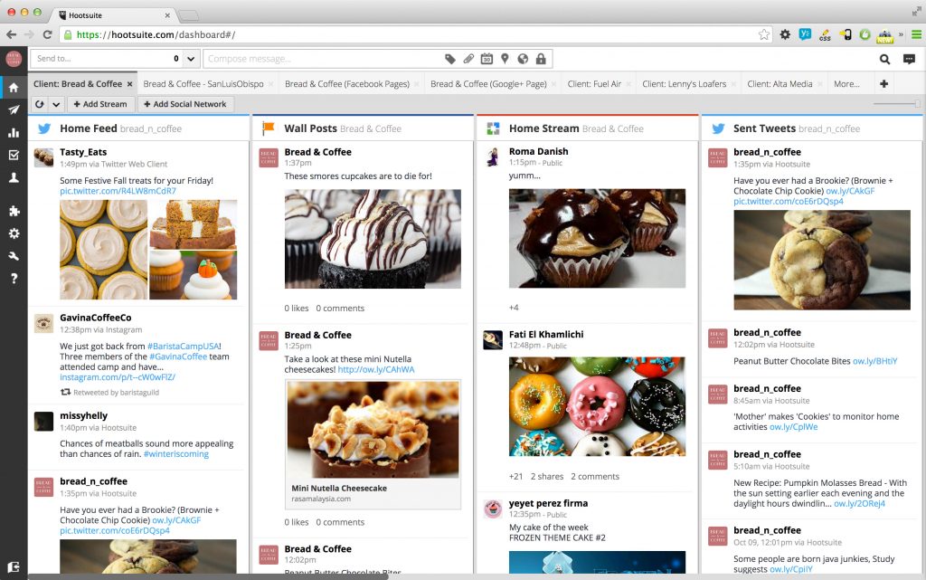 hootsuite dashboard